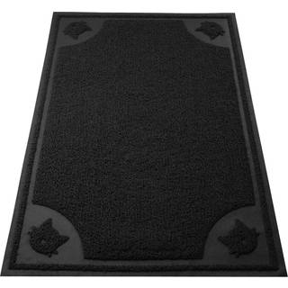 Mr. Pen- Large Cat Litter Mat 23 X 35 Black Cat Litter Box Mat Cat Litter Mat Litter Fangstemåtskattemåtter til kuld Stor kuldmåtte til kuldboks