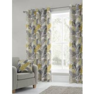 Fusion Tropical Leaves Lined Eyelet 100% Bomuldsgardiner168x183cm