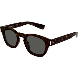 SAINT LAURENT Unisex SL 746 002 Solbriller Acetat Havana Grå Rund