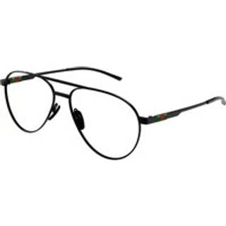 Gucci Mand GG1679O 003 Vista -rammer Metal Sort Transparent Pilot