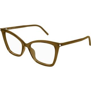 SAINT LAURENT Kvinde SAINT LAURENT SL 386 010 Optiske stel Acetat Brun Transparent Cat Eye
