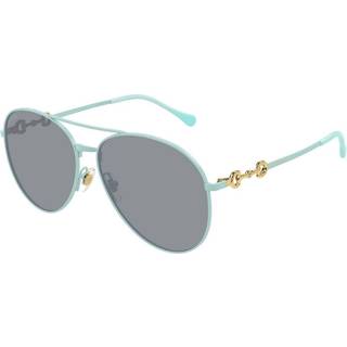 Gucci Kvinde GG1698S 004 Solbriller Metal Grøn Grå Pilot
