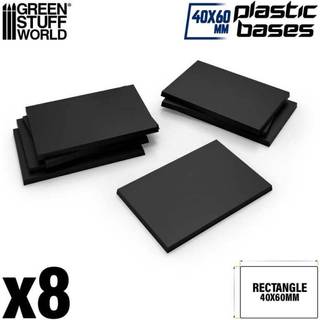Plastic Bases - Rectangle 40x60mm x8
