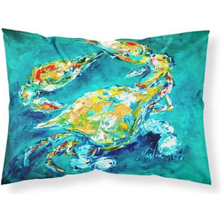 """" Caroline's Treasures MW1162Pillowcase ved en tilfældighed krabbe i Aqua Blue Moisture Wicking Fabric Standard Pillowcase Large Multicolor """"