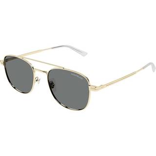 Montblanc Mand MB0363S 001 Solbriller Metal Guld Grå Pilot