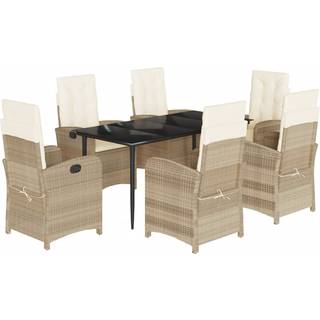 Spisebordssæt til Haven - 160 cm bordlængde / Med fodskammel / 6