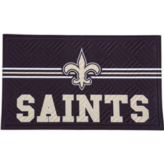Team Sports America NFL Indgang Doormat | 28 x 16 tommer | Præget krydsudluge | Non - Slip Backing | Indendørs og udendørs hjem D? Cor (New Orlea
