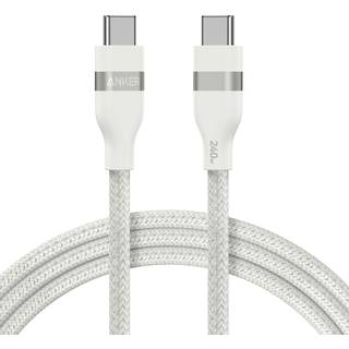 Anker USB-C to USB-C Cable (240W, Upcycled-Braided) 3ft / White