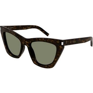 SAINT LAURENT Kvinde SL 214 KATE 033 Solbriller Acetat Havana Grøn Cat Eye