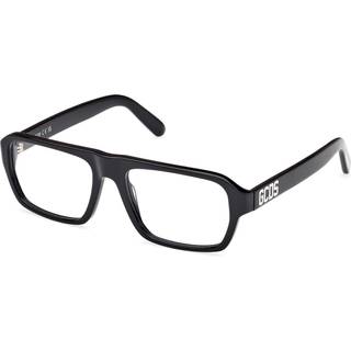 GCDS Unisex GD5038 001 Optiske stel Acetat Sort Firkantet Normal