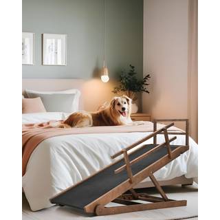 Hunderampe til sengen Justerbar kledyrsrampe til hunde at komme p sengen Sammenklappelig hundesengsrampe til sm/mellemstore/store hunde- og ka