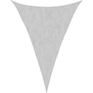 solsejl 5x7x7 m 100 % polyesterstof lysegrå