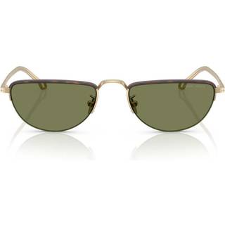 Giorgio Armani Mand AR6166J 30022A Solbriller Stål Guld Grøn Sommerfugl Normal