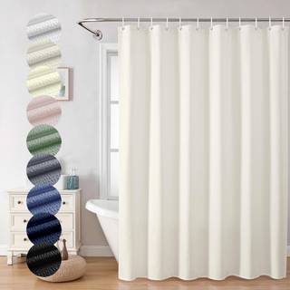 OVZME Berry Cream Broes Gardin præget tekstureret stof Bruseforhæng til badeværelse - Blød klud og hotel Spa Luksus Vandafvisende maskine Vaskbar