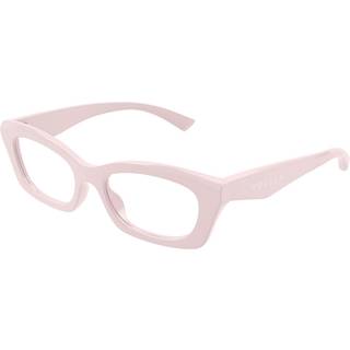 Alexander McQueen Kvinde AM0474O 005 Optiske stel Acetat Rosa Transparent Firkantet