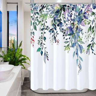 Llscl lilla droop forlader stofbruser gardinforing med magneter dæk mønster vandtæt hotelkvalitet 72 x 72 maskine vaskbart