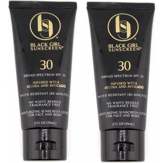 Black Girl Sunscreen Ansigt og krop SPF 30 – Fugtgivende lotion til hud med høj melanin, ingen hvid hinde, vandfast (118 ml)