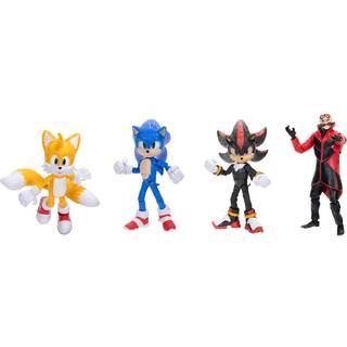 Sonic 3 Movie 5-Inchaction Figur 4-Pack Articulated Figures from Jakks Pacific's Wave 1 inkluderar Sonic Shadow Tails och Ivo Robotnik!