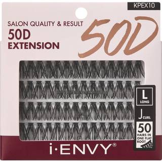 I-envy 50D Extension Cluster Individuelle vipper Let at påføre flad konisk-end rod Forannede volumenvipper J Curl med blød fiber Hurtig anvendels