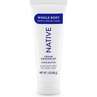 Den indfødte helkropsdeodorantcreme indeholder naturligt afledte ingredienser deodorant til kvinder og mænd | 72 timers lugtbeskyttelse Aluminium
