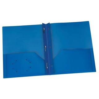 Oxford Blue Poly Two Pocket Portfolio With Prongs Pack på 25