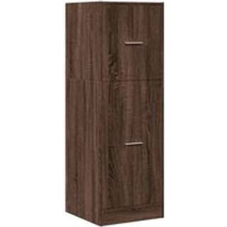 udtræksskab 40x41x118 cm konstrueret træ brun egetræsfarve