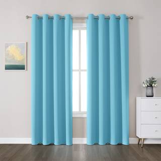 Cucraf Blackout gardiner 63 tommer l?ngde 2 paneler s?t v?relse m?rkere gardiner og gardiner til stue sovev?relse termisk isoleret lys blokerende