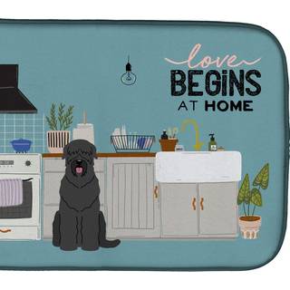 """" Caroline's Treasures CK7730DDM Black Russian Terrier Kitchen Scene Dish-Drying-Mats 14 X 21 Multicolor """"