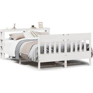 Sengeramme Uden Madras Massivt Fyrretræ - Hvid / 140 x 200 cm