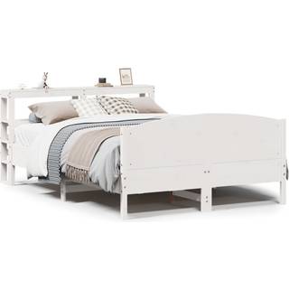 Sengeramme Uden Madras Massivt Fyrretræ - Hvid / 140 x 200 cm