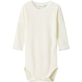 Name It Body Snow White i Merinould Med Blondekant - Str. 1y 80cm