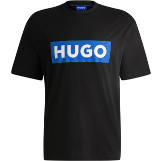 T-shirt i bomuldsjersey med blåt logoprint