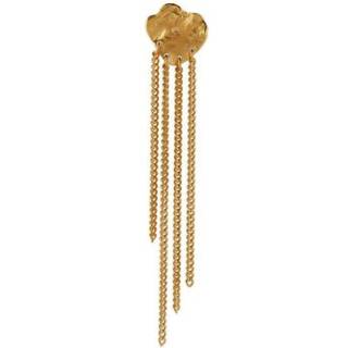 Shell Reflections Earring With Chains - Gold - Stine A - Guld One Size