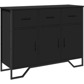 skab 97x32,5x74,5 cm konstrueret træ sort