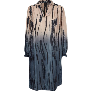 Haluna Dress - Løs Kjole i Dip Dye - Blue