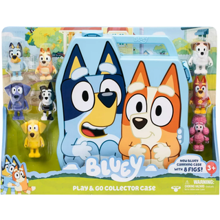 Bluey Play & Go Samletaske med 8 figurer