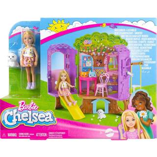 Barbie Chelsea Træhus-legesæt med Chelsea dukke og tilbehør