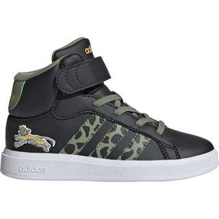 adidas Disney Lion King Grand Court Mid Kids sko - Carbon / Tent Green / Semi Spark - 36 2/3