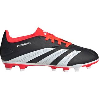 Predator Club Flexible Ground Football støvler - Core Black / Cloud White / Solar Red - 35