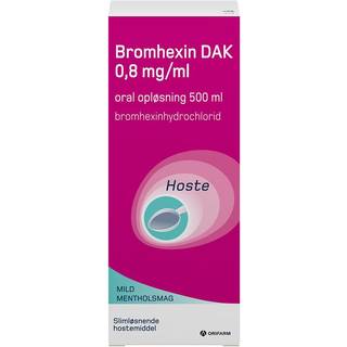 Bromhexin "DAK" 0,8 mg/ml 500 ml Oral opløsning