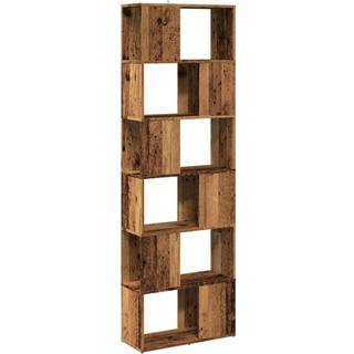 bogreol/rumdeler 60x24x186 cm antikt træ