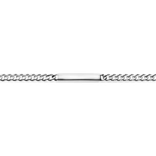 Herrearmbånd med graveret plade, 6 mm. 20 cm. sølv, Scouples