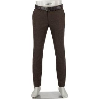 Alberto Herren Hose braun meliert Slim Fit