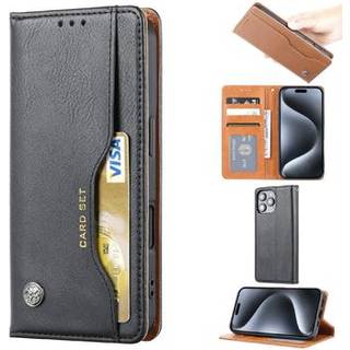 iPhone 16 Pro Kortsæt Pungetui - sort