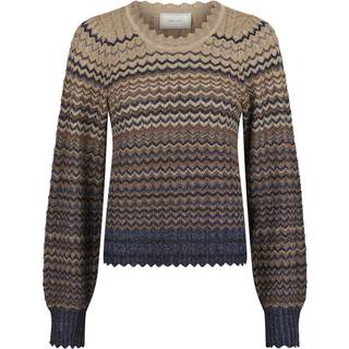 Dito Chevron Knit Striktrøje, Navy, 34