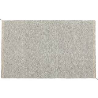 Muuto Ply Tæppe / Hvidt 200x300 Cm - Glatvævede tæpper Genanvendt Polyester Sort - 44500