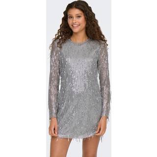 ONLY dame kjole ONLANIKA - Vapor Blue SILVER SEQUINS - L