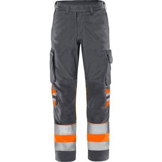 Fristads 134271 HiVis Green bukser kl.1 2668 GPLU / Arbejdsbukser HiVis Orange/Grå C60