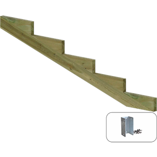 Plus 19º Trappevange 5 trin m/beslag - Trindybde 39 cm