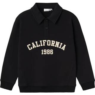 NAME IT Polo Sweatshirt Rolgris Black